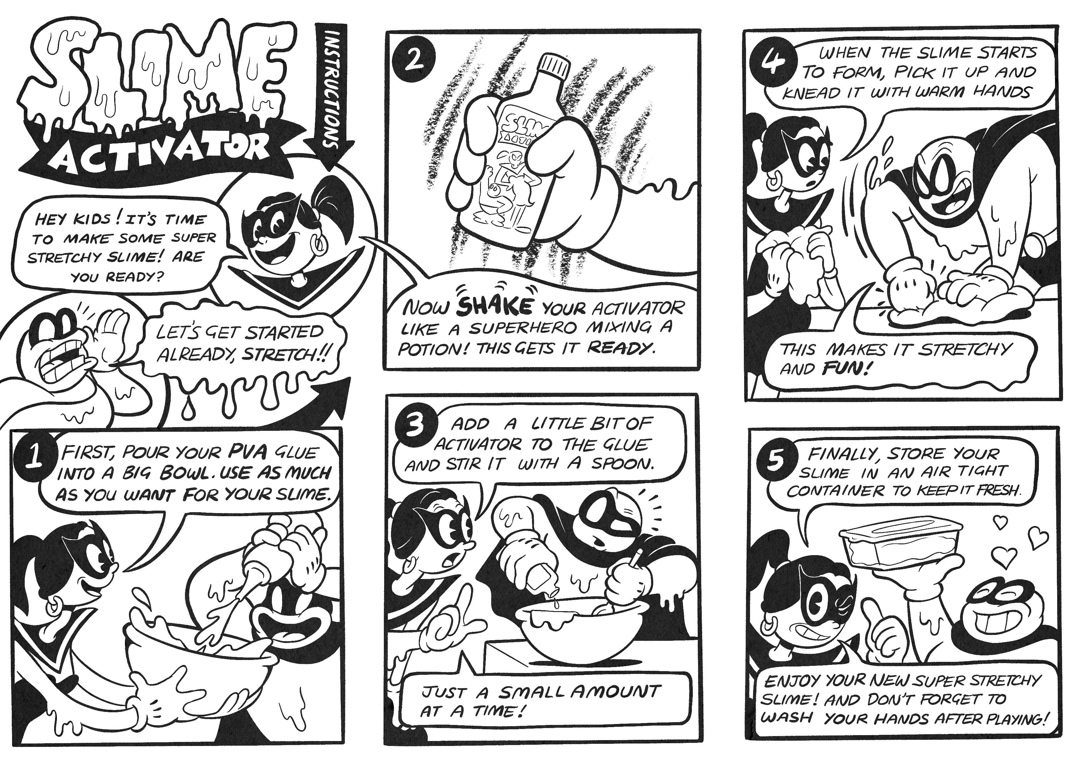 Slime making instructions